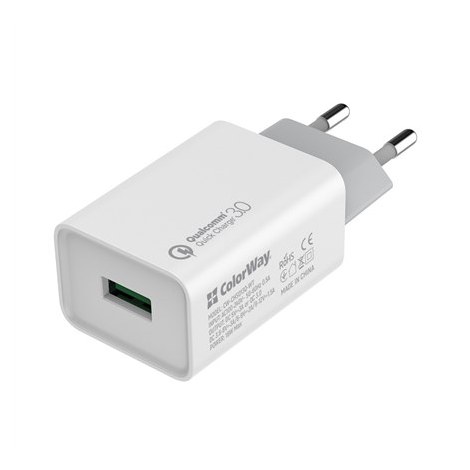 ColorWay | A | 1xUSB | 1USB Quick Charge 3.0 | AC Charger - 2